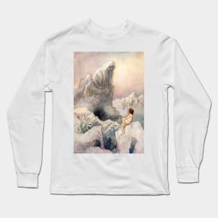 Tom Meets Mother Carey by Warwick Goble Long Sleeve T-Shirt